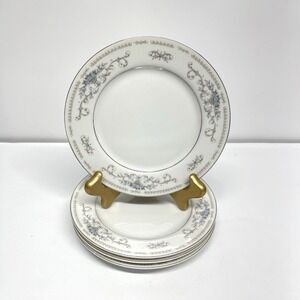 Fine Porcelain China Of Japan Bread Butter Dessert Plates Diane Pattern Set Of 4